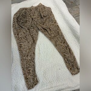 Forever 21 Brown and Cream Patterned Joggers